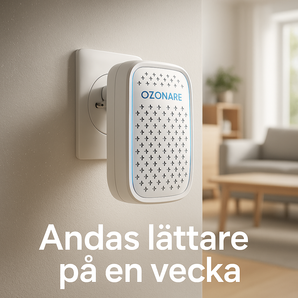 Ozonare – Raderar 99,8% av dammet i luften