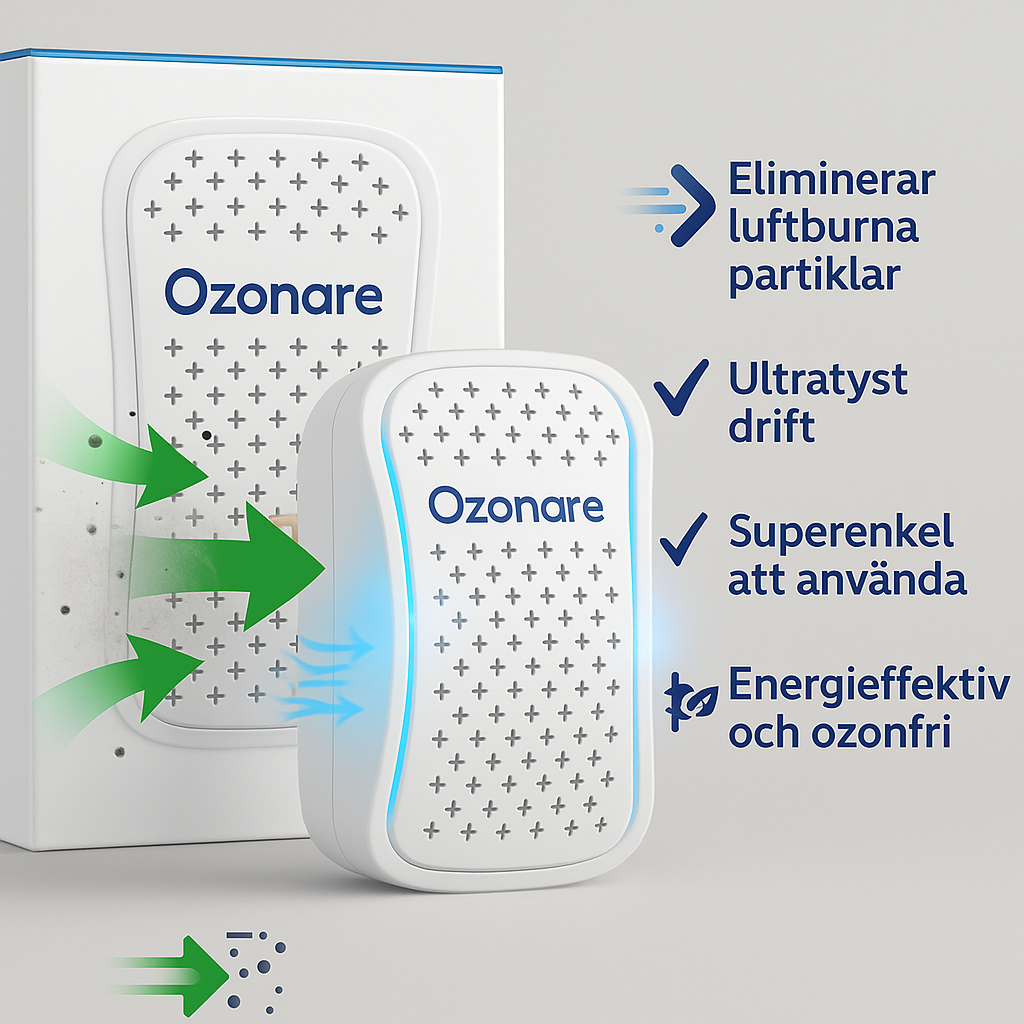 Ozonare – Raderar 99,8% av dammet i luften